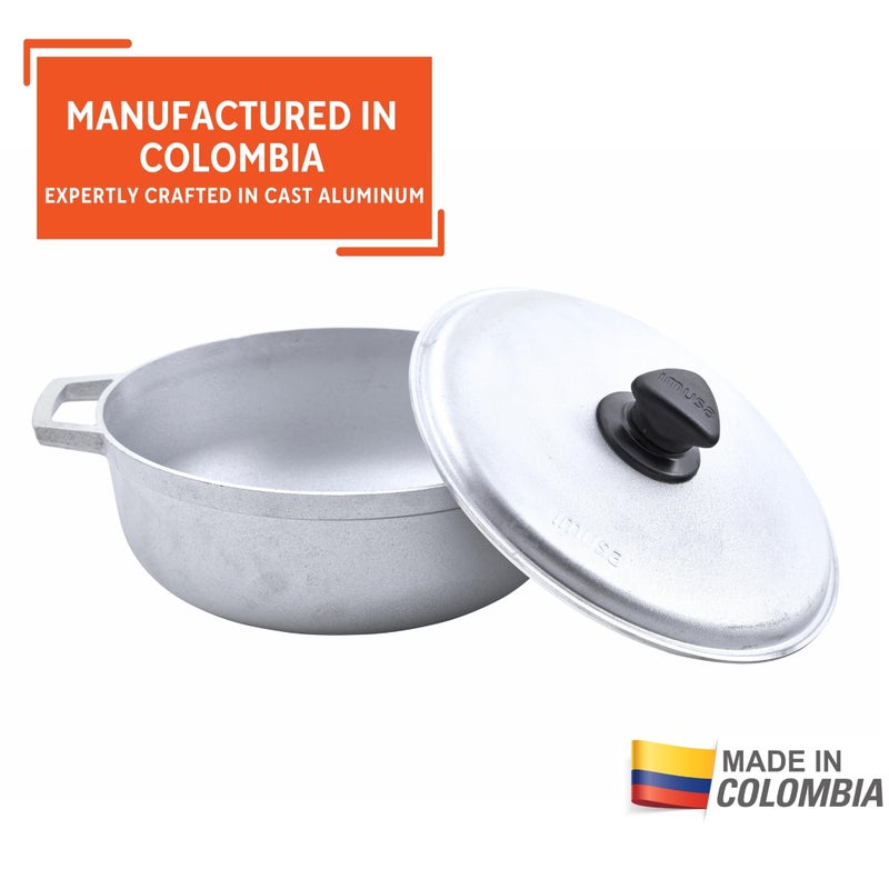 IMUSA Traditional Caldero made in Colombia with Lid, 4.8 Quart, Silver - Image 3