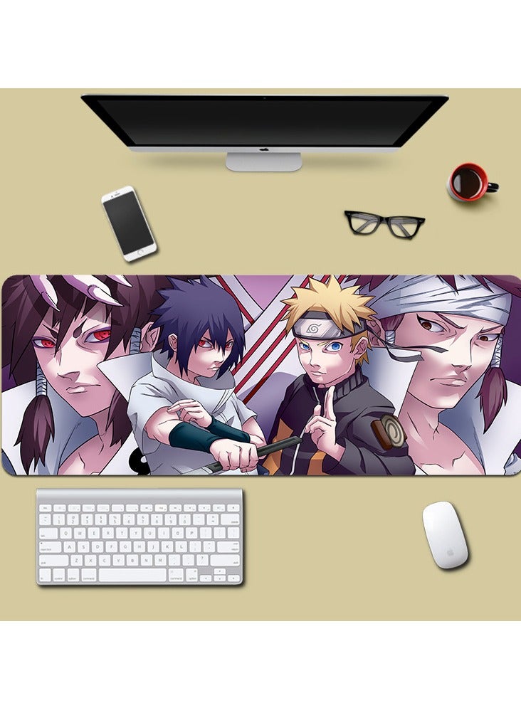 KUYING Anime Naruto Mouse Pad Large Leather Mouse Pad Keyboard Pad Desk Pad Computer Pad Desk Pad Waterproof 