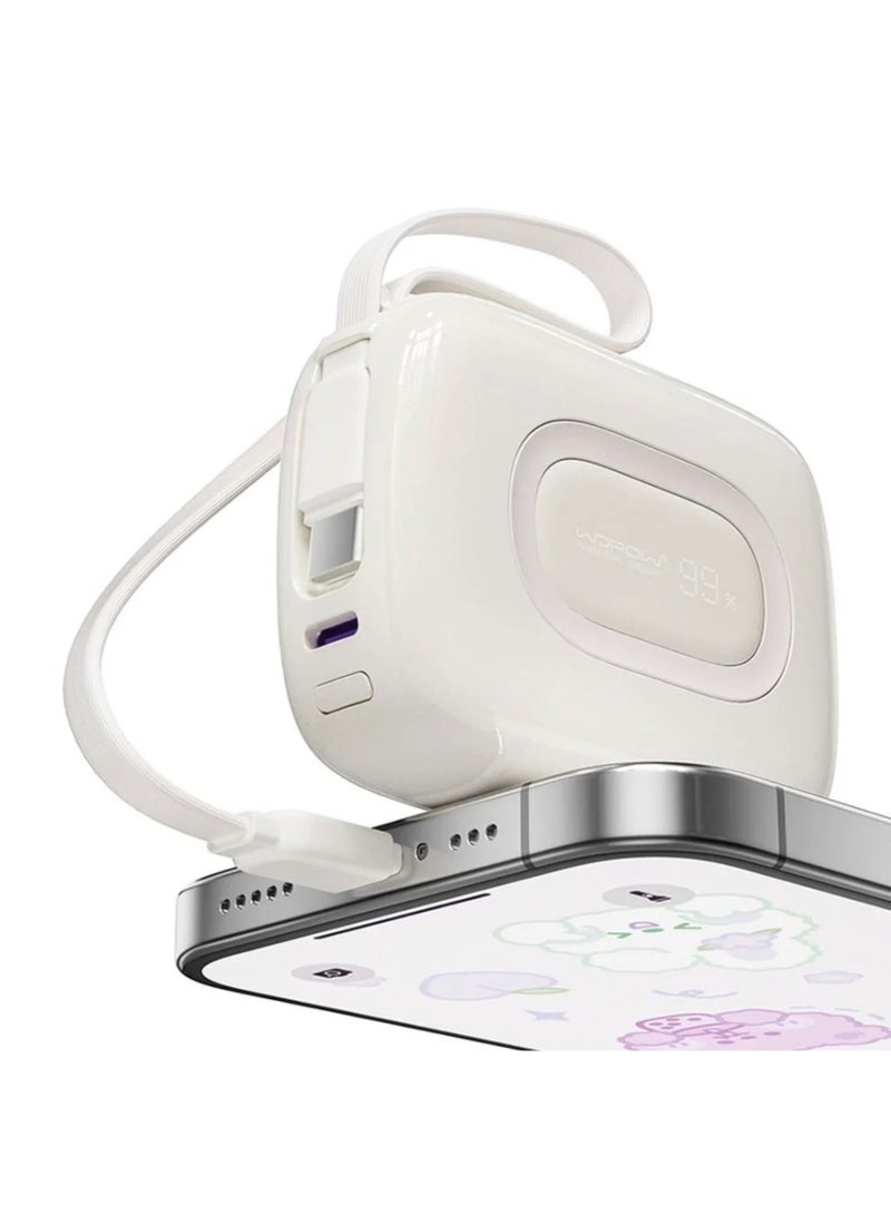 Wopow Mini Power Bank 10000mAh Fast Charging (White) - Image 2