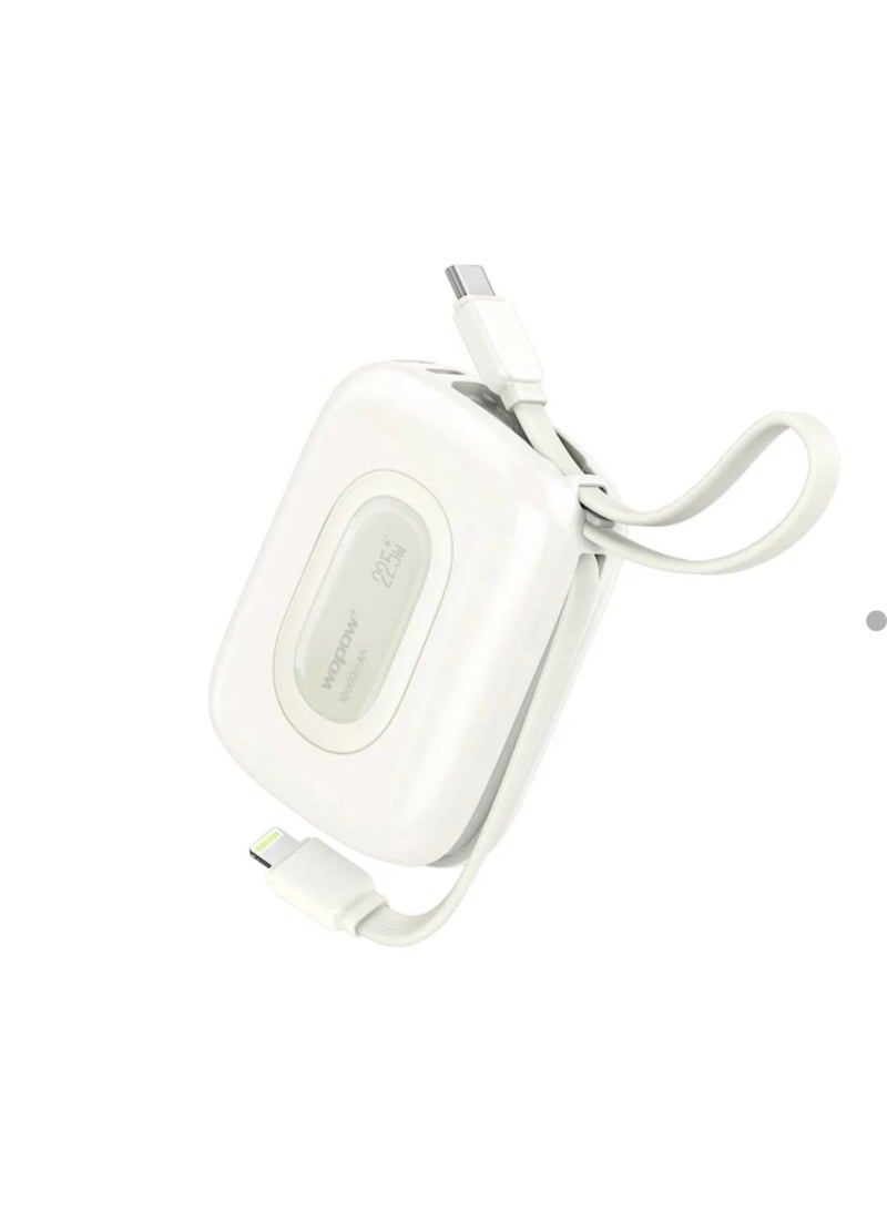 Wopow Mini Power Bank 10000mAh Fast Charging (White) - Image 1