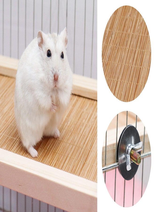 Neeenn 11.8×7.1 Inches Bird Perch Stand Platform, Natural Wooden and Bamboo Small Animals Cage Accessories, Suitable for Parrot Parakeet Cockatiel Rat Hamster Guinea Pig Conure Chinchillas - Image 4