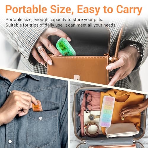 Windtrace Weekly Pill Organizer 2 Times a Day - AM PM Pill Organizer with 7 Daily Color-Coded Small Cases, Morning and Night Travel Pill Cases for Vitamins, Medicine, & Supplements - Image 4