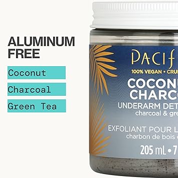 PACIFICA Underarm Detox Scrub Coconut and Charcoal for Women 7 oz Scrub Gray - Image 5