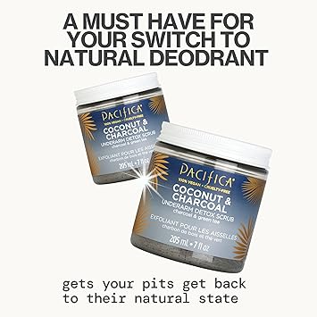 PACIFICA Underarm Detox Scrub Coconut and Charcoal for Women 7 oz Scrub Gray - Image 2