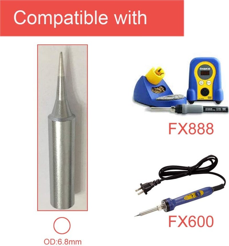 SolderFun T18 Soldering Tips For HAKKO FX-888D FX-888 FX-8801 FX-600 (5 pcs tip set) - Image 2