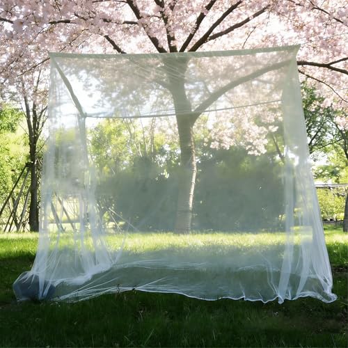 Comtelek Canopy Bed Curtains 4 Corners Mosquito Net Mosquiteros para Camas Bed Canopies Netting Bed Drapes Rectangular Mosquito Mesh for Patio Gothic Outdoor Travel Home Decor（L75 X W35 X H63,1 Opening, White） - Image 5