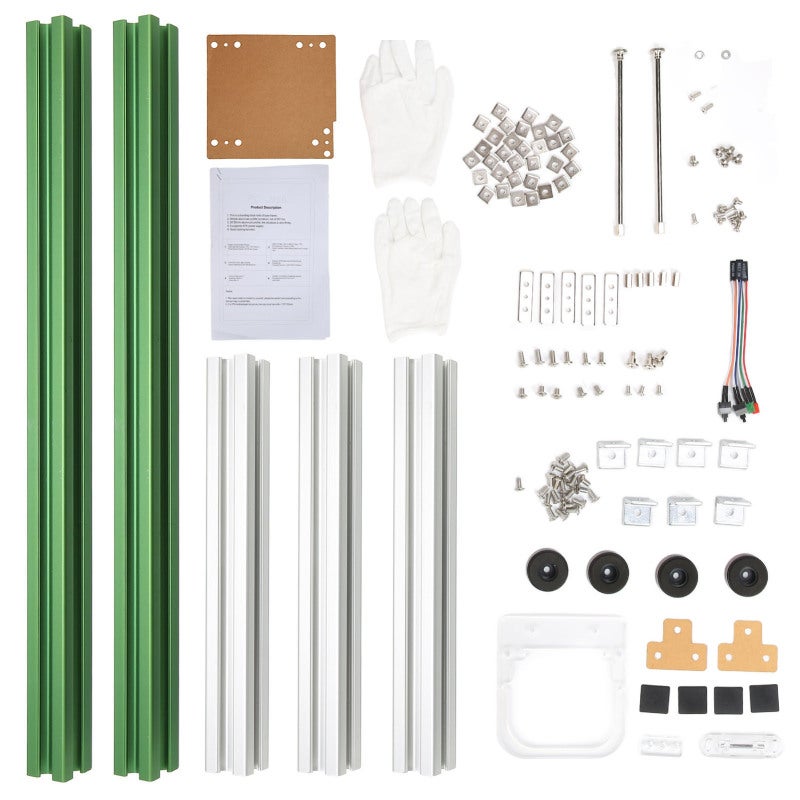 ITX Computer Open Case Bracket Aluminum DIY Bare Frame Green Silver - Good Heat Dissipation Open Design Mining Rig Frame for ITX Test Bench - Image 1