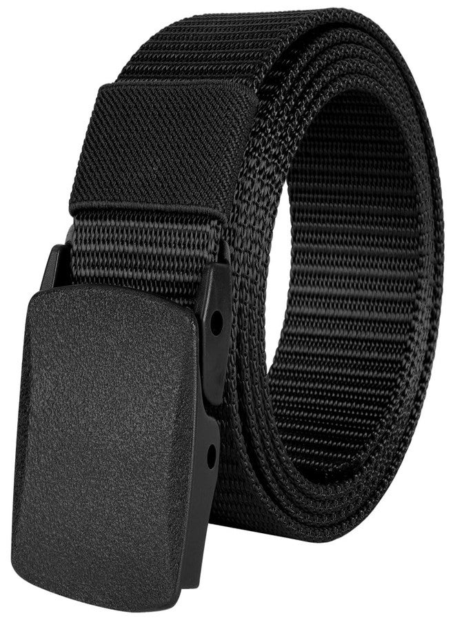 flintronic Nylon Web Belt, Work Belts for Men, Outdoor Military Belt, Plastic Buckle Mens Nylon Belt, Adjustable Nylon Belt, Metal Free Canvas Plastic Buckle Belt, Lightweight Breathable, 120cm - Image 1