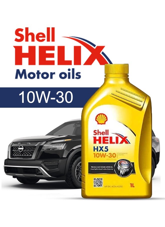 Shell Engine Oil – For NISSAN Pathfinder  2024 - 2012، 5 Liter،  10w30 Shell -  2012 2013 2014 2015 2016 2017 2018 2019 2020 2021 2022 2023 2024 