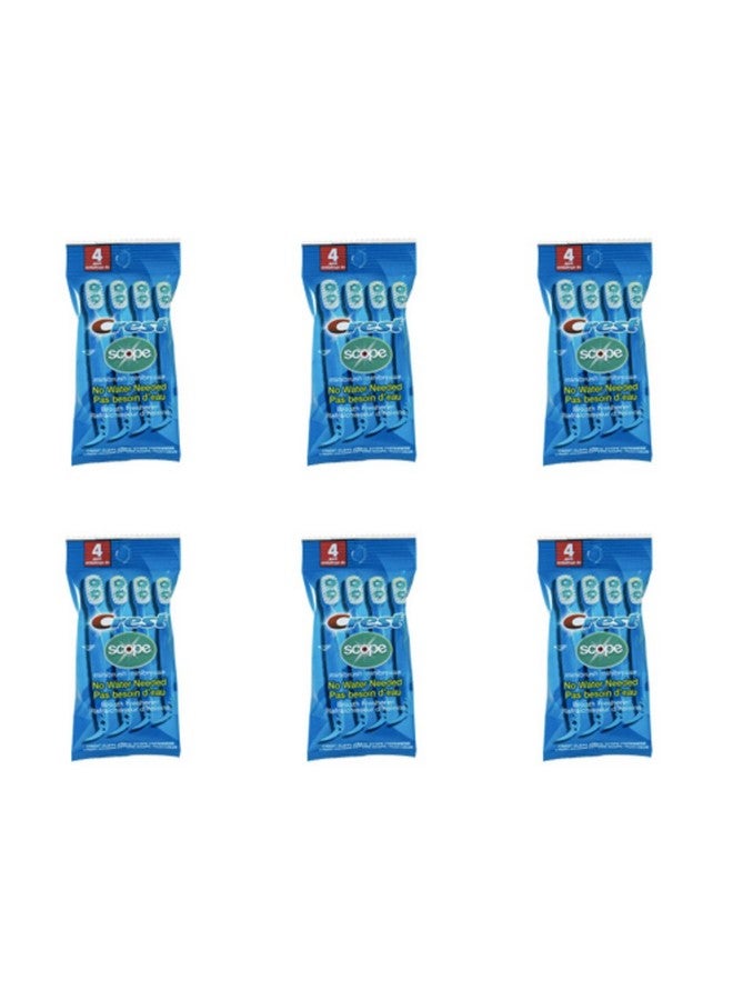 Crest Scope | Mini Brushes-Disposable Toothbrushes with Toothpaste and Pick For Work or Travel (4 count, 6 pack (24 brushes)) - Image 1