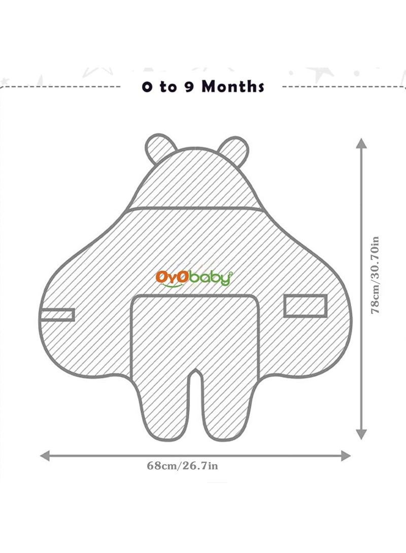 OYO BABY Fleece Lightweight Baby Blankets for New Born Hooded Super Soft Wearable Unicorn Wrapper | Baby Sleeping Bag for Babies(Dark Blue) - Image 4