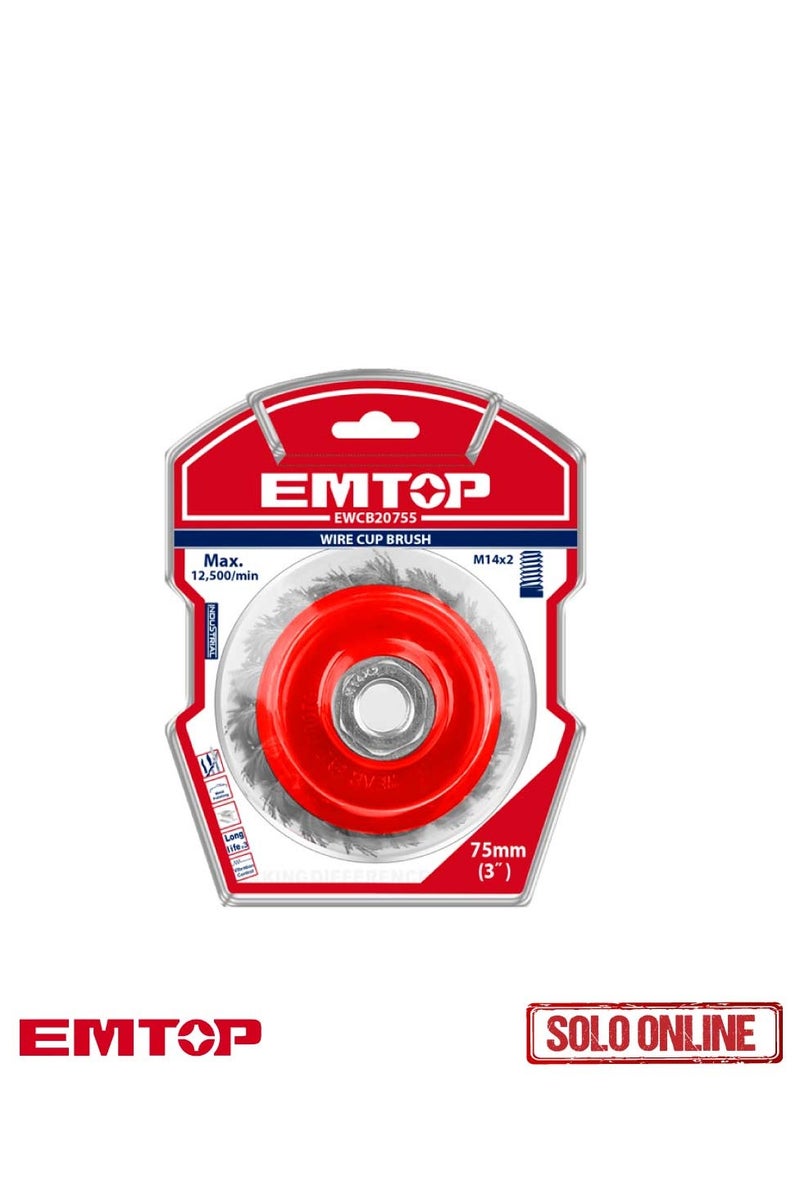 EMTOP Silver Iron Cup Brush - Image 2