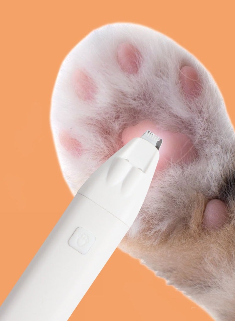 Dog Cat Home Hair Clipper Portable Low Noise Electric USB Rechargeable Pet Grooming Tools,White. - Image 4