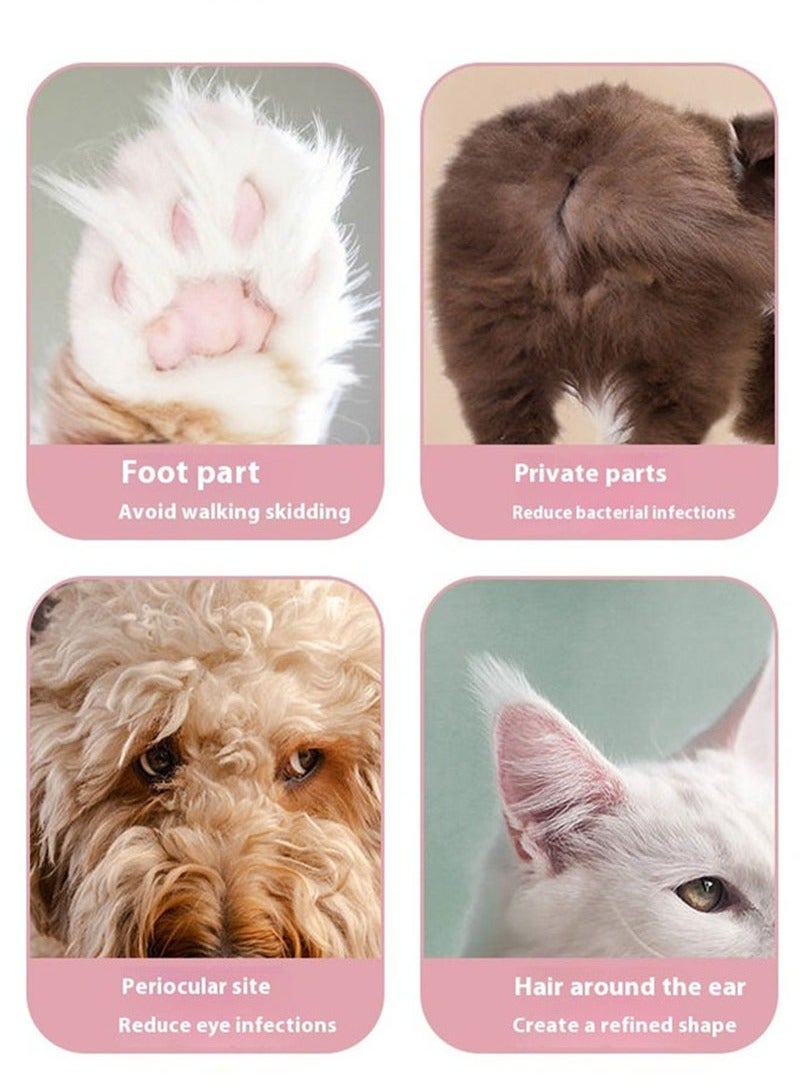 Dog Cat Home Hair Clipper Portable Low Noise Electric USB Rechargeable Pet Grooming Tools,White. - Image 2