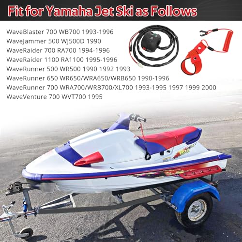 JAVIK EW2683100400 Handlebar Start Stop Kill Switch Box Aassy Safety Lanyard Compatible with Yamaha WaveRunner Superjet 700 SJ700 19942017 Waverunner Superjet 650 SJ650 19901993 FX1 FX700 19941995 - Image 3