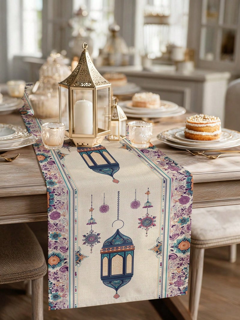 Ramadan Decorations Table Runner – 33 × 91 cm – Ramadan Table Decor - Image 4