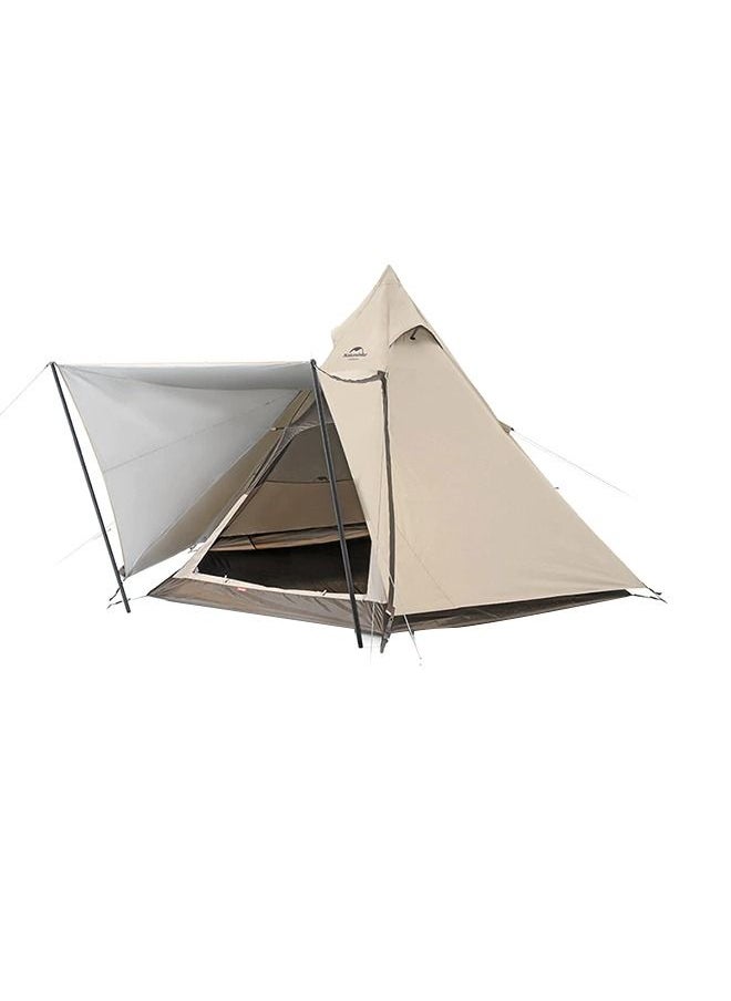Naturehike - Octagon Ranch Pyramid Tent With Snow Skirt For 5-8 Person-Quicksand Gold With Snow Skirt - Image 1