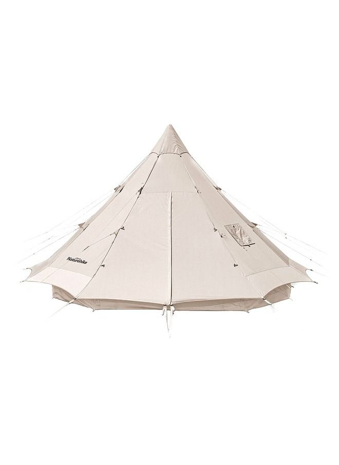 Naturehike - Octagon Ranch Pyramid Tent With Snow Skirt For 5-8 Person-Quicksand Gold With Snow Skirt - Image 1