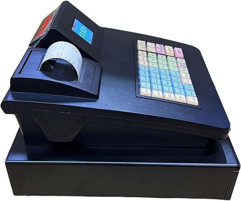 NOWAZA Electronic Cash Register, Electronic Cash Register, Fast Food Noodle Shop Convenience Jewelry Store Purple Light Currency Detector English ECR Cash Register, for Shops Businesses - Image 4