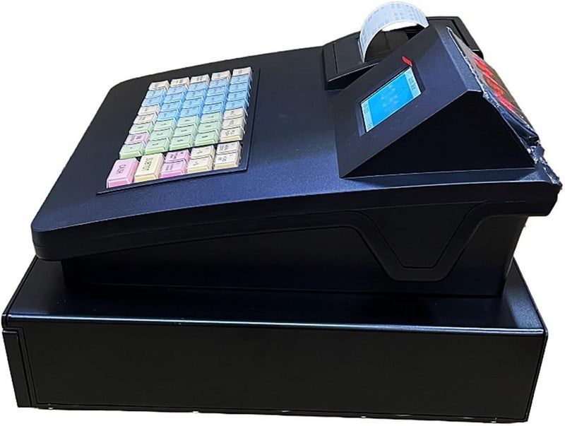 NOWAZA Electronic Cash Register, Electronic Cash Register, Fast Food Noodle Shop Convenience Jewelry Store Purple Light Currency Detector English ECR Cash Register, for Shops Businesses - Image 2