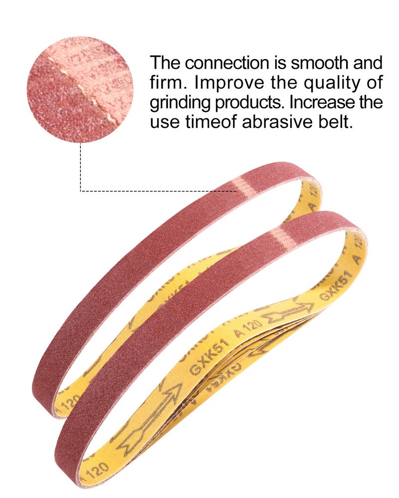 S SATC Sanding Belts 1×30-Inch Sanding belt Belt Sander Belt Sander Paper, (4 Each of 60, 80, 120,150,240,400 Grits) Aluminum Oxide 24PCS - Image 5