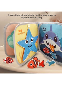 Generic Baby Cloth Book Baby Development Brain Tear Cloth Book Children's Ring Paper Three-dimensional Cloth Book Early Education Cognitive Book Toys-Color:Dabu Book  Opp Bag  - Image 4