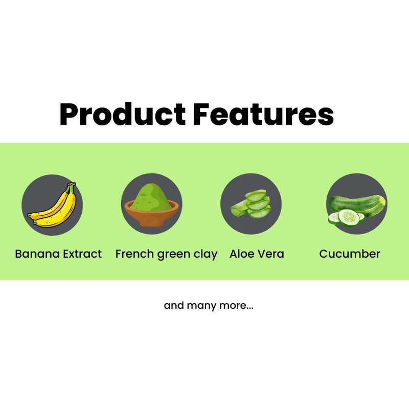 Ngenbliss Banana & French Green Clay Face Wash | Purifies, Soothes & Refreshes Skin | Vegan & Toxin-Free | 100ml - Image 5