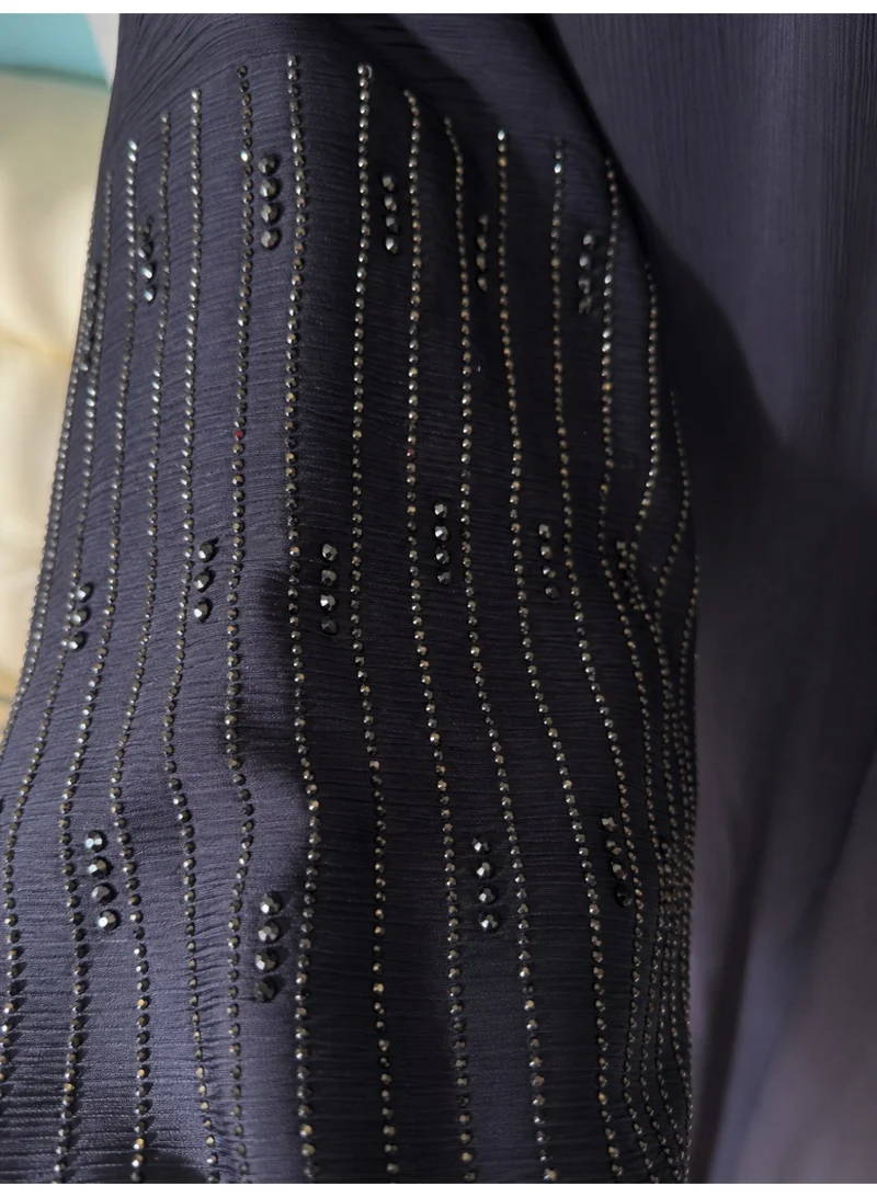 Reem Abayas  Embellished Sleeve Abaya with Matching Sheila for Women | Best Price UAE