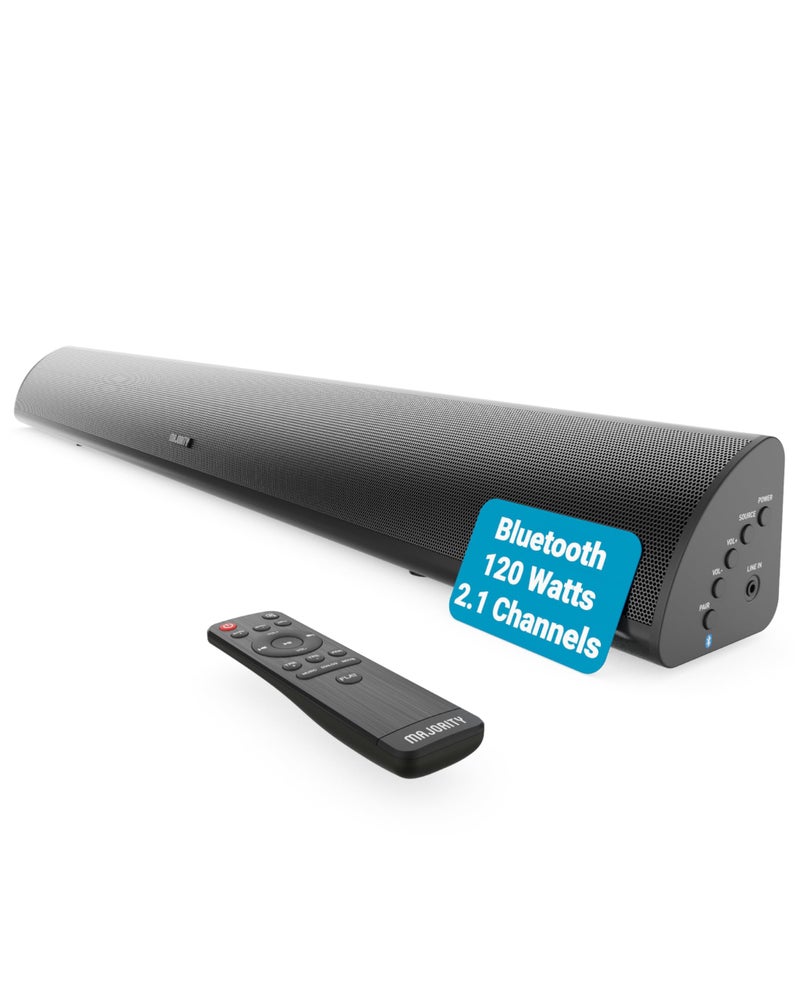 MAJORITY Snowdon II Sound bar for TV | 120 WATTS with 2.1 Channel Sound | Soundbar with Subwoofer Built-in and Remote Control | Multi-Connection - Image 1