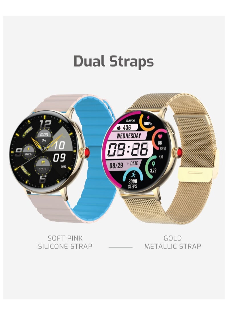 Ravoz Pearl RW09 Ladies Chain Smartwatch | AMOLED Display | Dual Strapsy - Image 5