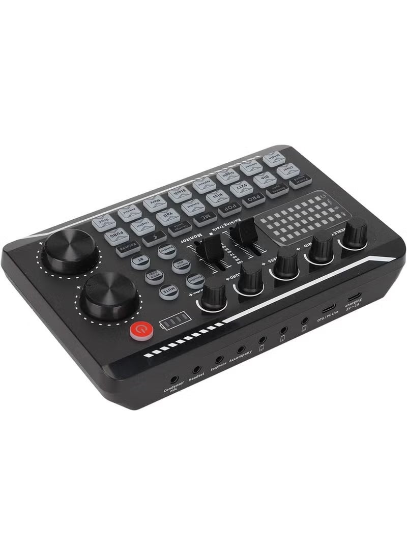 GENNEXT F998 Live Sound Card – 16-Bit 44.1KHz Dual Channel Sound Mixer for PC & Mobile | Multifunctional Audio Interface with Voice Changer, Noise Reduction & Live FX | Ideal for Podcasting, Streaming, Gaming & Music Recording - Image 2