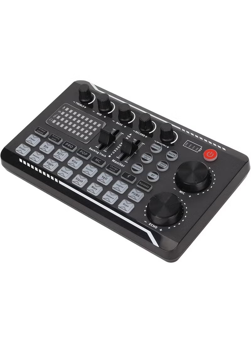 GENNEXT F998 Live Sound Card – 16-Bit 44.1KHz Dual Channel Sound Mixer for PC & Mobile | Multifunctional Audio Interface with Voice Changer, Noise Reduction & Live FX | Ideal for Podcasting, Streaming, Gaming & Music Recording - Image 4