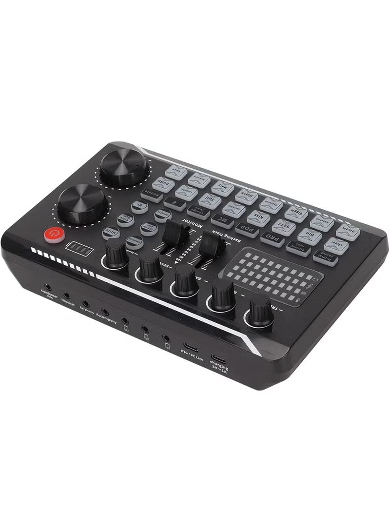 GENNEXT F998 Live Sound Card – 16-Bit 44.1KHz Dual Channel Sound Mixer for PC & Mobile | Multifunctional Audio Interface with Voice Changer, Noise Reduction & Live FX | Ideal for Podcasting, Streaming, Gaming & Music Recording - Image 3