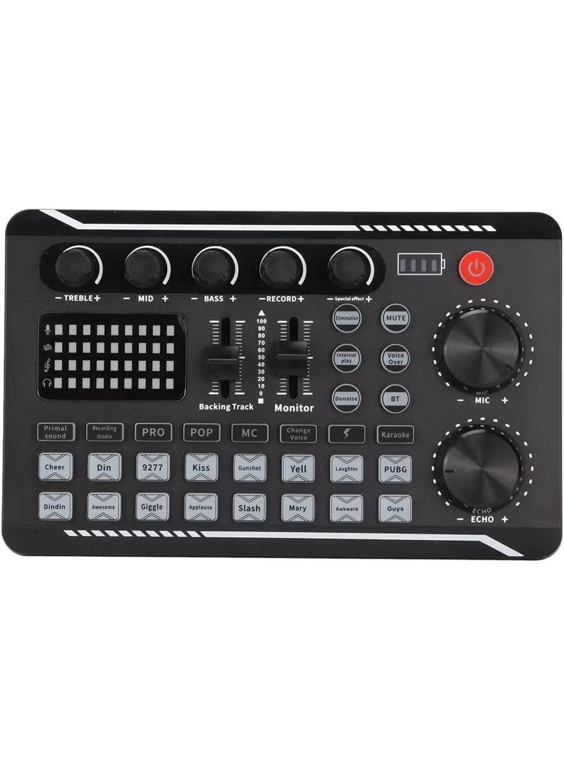 GENNEXT F998 Live Sound Card – 16-Bit 44.1KHz Dual Channel Sound Mixer for PC & Mobile | Multifunctional Audio Interface with Voice Changer, Noise Reduction & Live FX | Ideal for Podcasting, Streaming, Gaming & Music Recording - Image 5