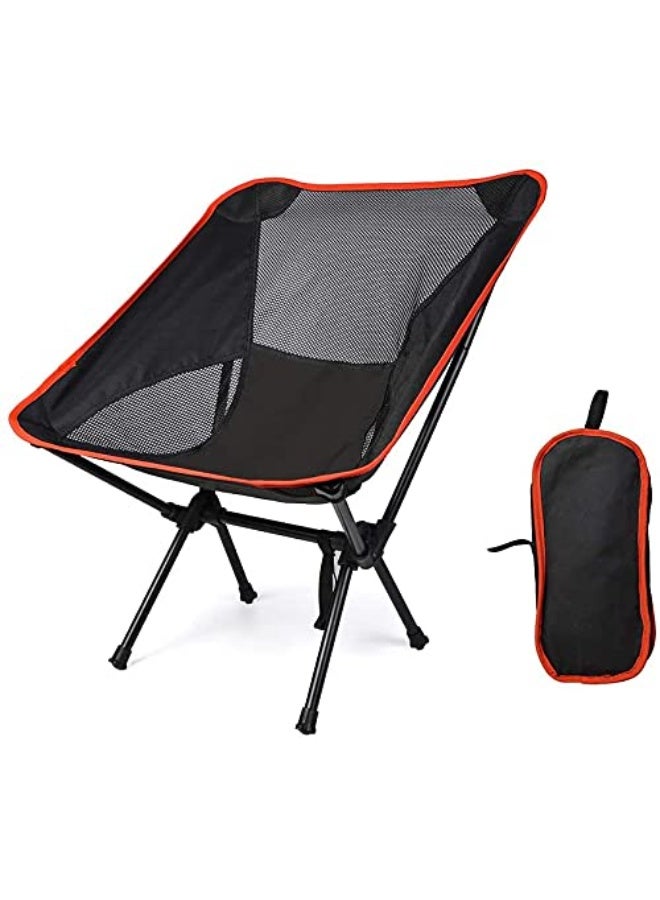 بلو فاير كرسي تخييم قابل للطي خفيف الوزن ومضغوط من الألومنيوم - كرسي ظهر محمول بحقيبة حمل للمخيمات والشاطئ والنزهات | يدعم حتى ١١٣ كجم | تصميم مريح وعصري - Image 1