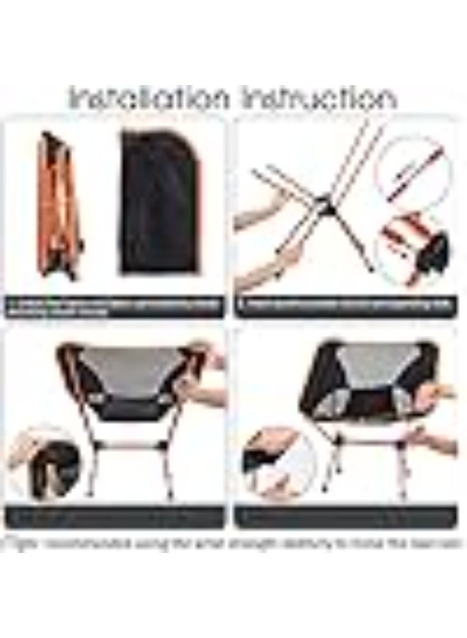 بلو فاير كرسي تخييم قابل للطي خفيف الوزن ومضغوط من الألومنيوم - كرسي ظهر محمول بحقيبة حمل للمخيمات والشاطئ والنزهات | يدعم حتى ١١٣ كجم | تصميم مريح وعصري - Image 2