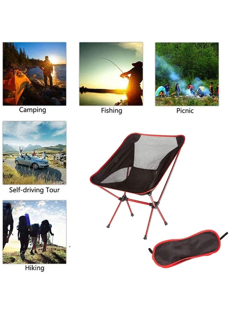بلو فاير كرسي تخييم قابل للطي خفيف الوزن ومضغوط من الألومنيوم - كرسي ظهر محمول بحقيبة حمل للمخيمات والشاطئ والنزهات | يدعم حتى ١١٣ كجم | تصميم مريح وعصري - Image 3