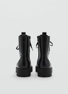 MANGO Casual Lace-Up Leather Boots  - Image 3