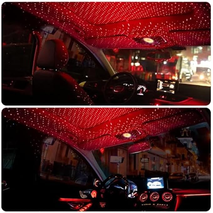BIGTHREE Roof Star Projector Night Light Adjustable Led Car Atmosphere Light Portable Led Car Roof Star Night Light For Decorations CAr Ceiling Bedroom Party Multiple Modes Plug And Play - Image 3