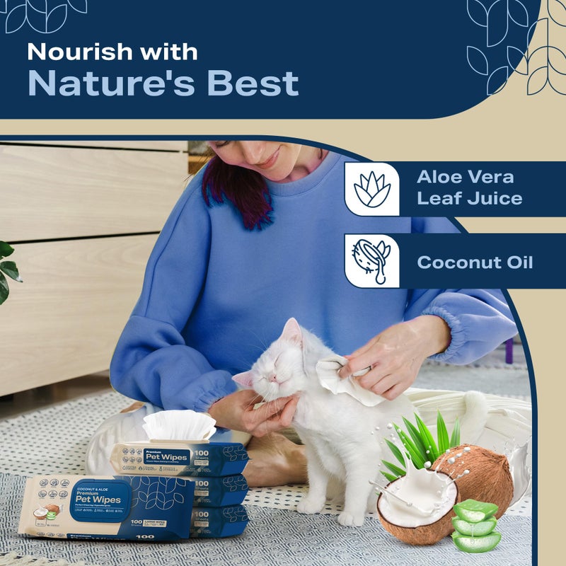 REFRESHIFY Dog Wipes for Paws and Butt - Coconut Scented (Pack of 400) - Pet Wipes for Dogs and Cats - Deodorizing Non Toxic Dog Wipes, +12 Additional Travel Wipes - Image 3