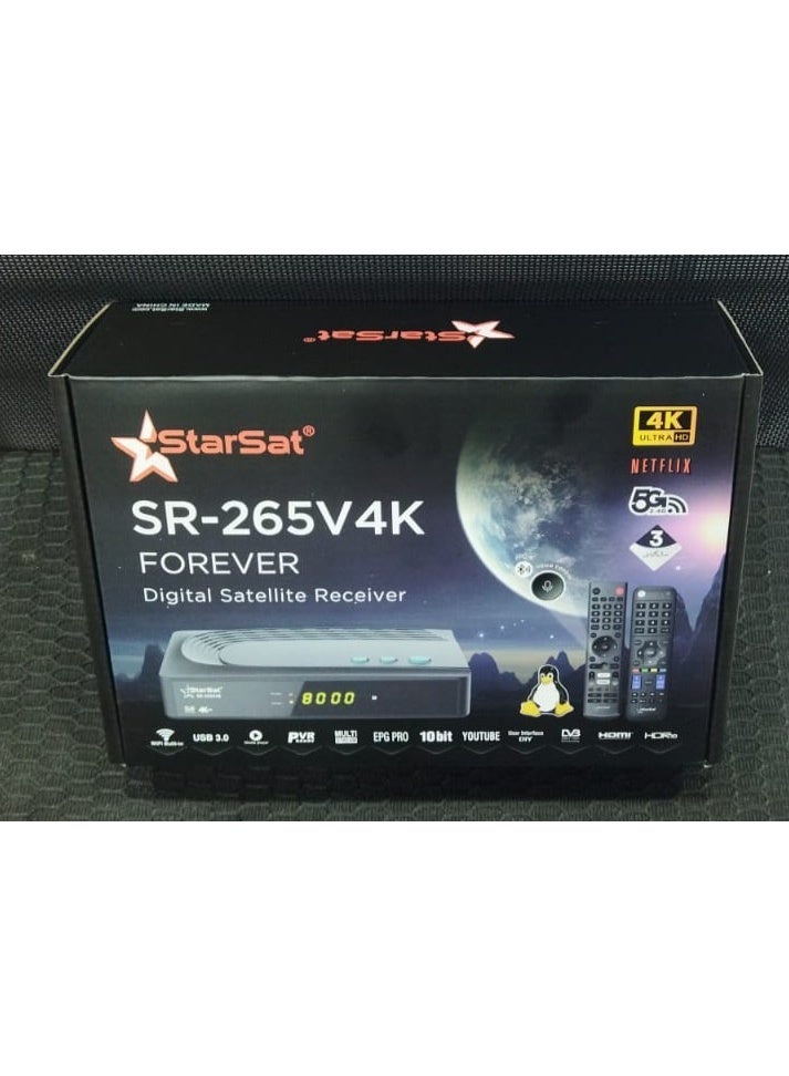 STARSAT SR-265V4K FOREVER WITH DUAL  REMOTE CONTROL