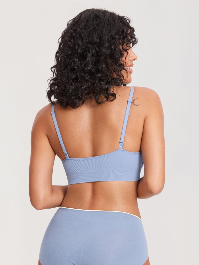 MOMANDA Women's Nursing Bras Ribbed Seamless Wireless Maternity Breastfeeding Bralette - Image 3