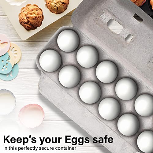 MT Products Blank Natural Pulp Egg Cartons 1 Dozen 11.50" x 4.2" x 1.25" - Perfect for Chicken Farm (Pack of 15) - Made in the USA - Image 4