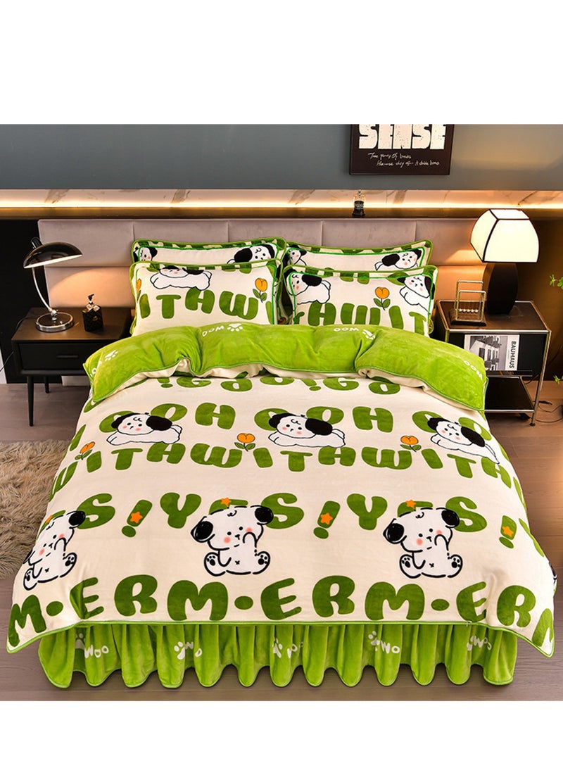 4pcs bedding set 2 pillowcases 1 quilt cover 1 bed sheet four-piece set with creative and fashionable styling - Image 2