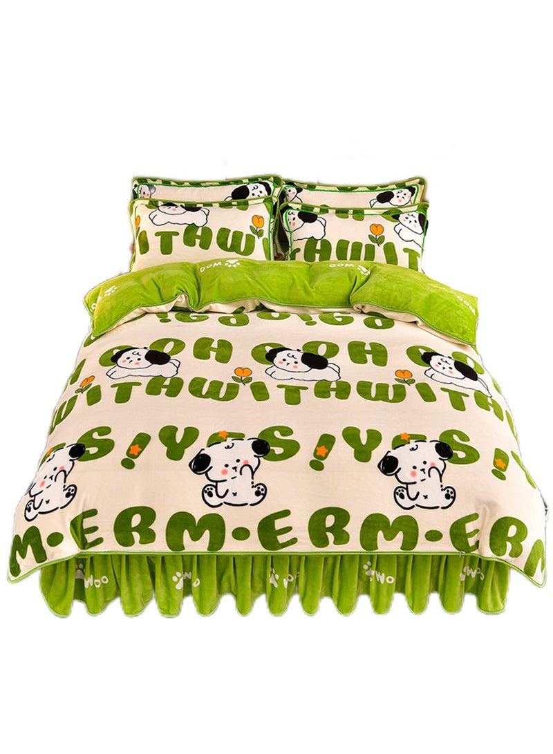 4pcs bedding set 2 pillowcases 1 quilt cover 1 bed sheet four-piece set with creative and fashionable styling - Image 1
