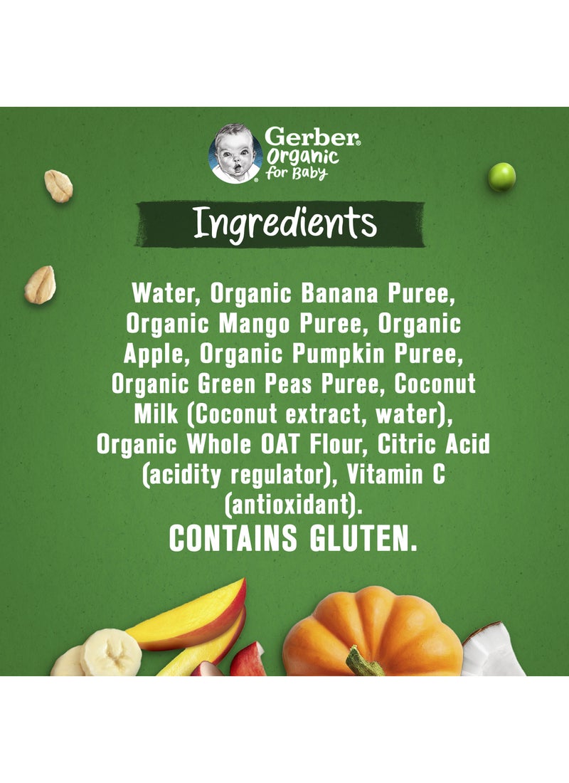 Gerber Organic Pumpkin Mango and Coconut Milkies Puree - Image 4