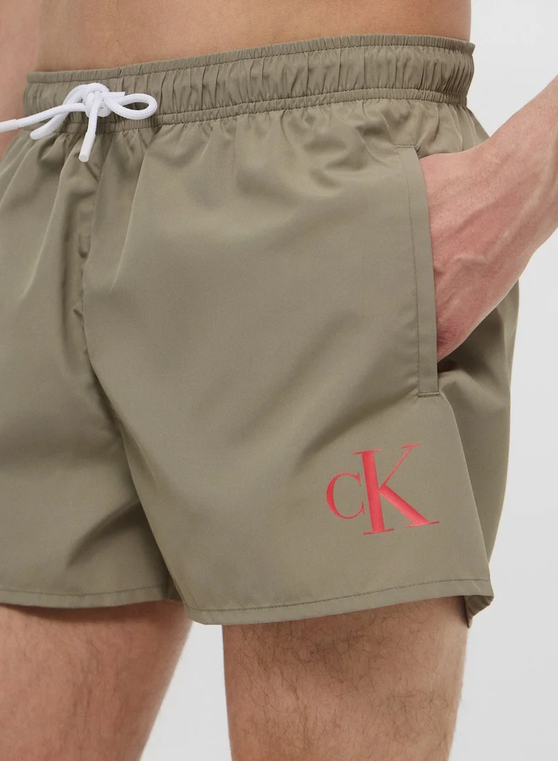 CALVIN KLEIN Short Swim Shorts With Drawstring