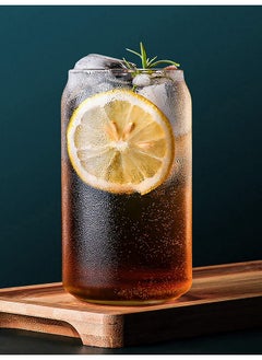 ALINK ALINK 20oz Drinking Glasses Set of 4, Can Shaped Mint Julep Glass Cups, Iced Tea Ice Coffee Glasses, Tumbler Cup, Clear Cocktail Whiskey Soda Water Beer Glasses  - Image 3