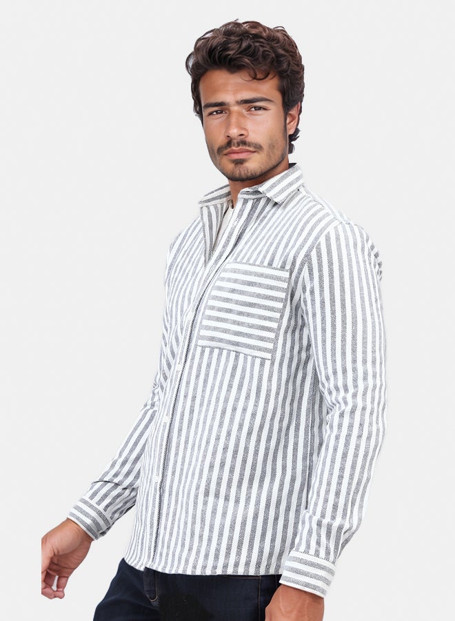 RAVIN Regular Fit Striped Casual Shirt - Image 3