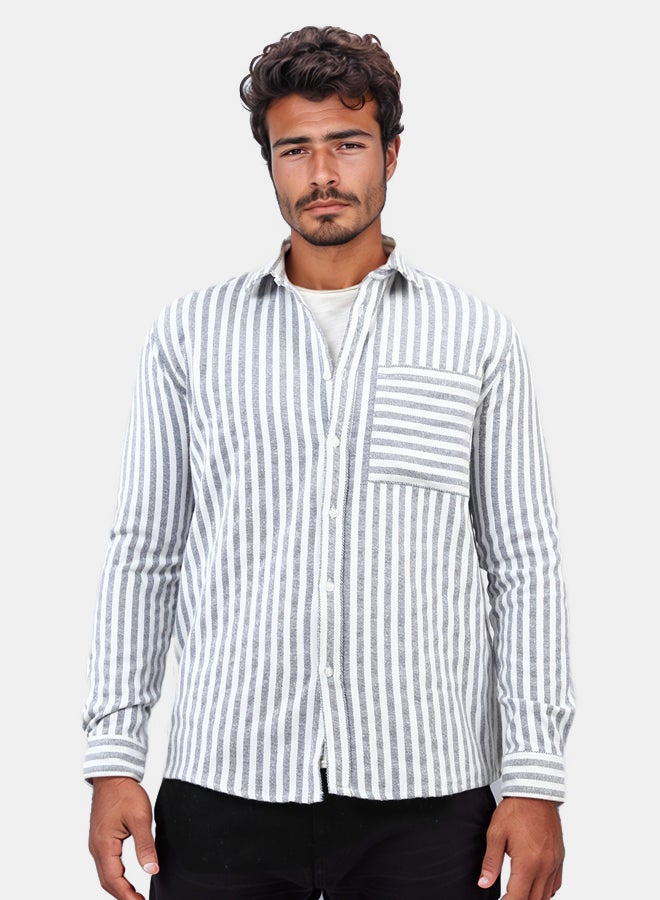 RAVIN Regular Fit Striped Casual Shirt - Image 1